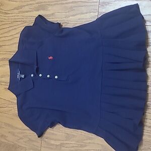 POLO Girls Pleated Peplum Shirt Size XL